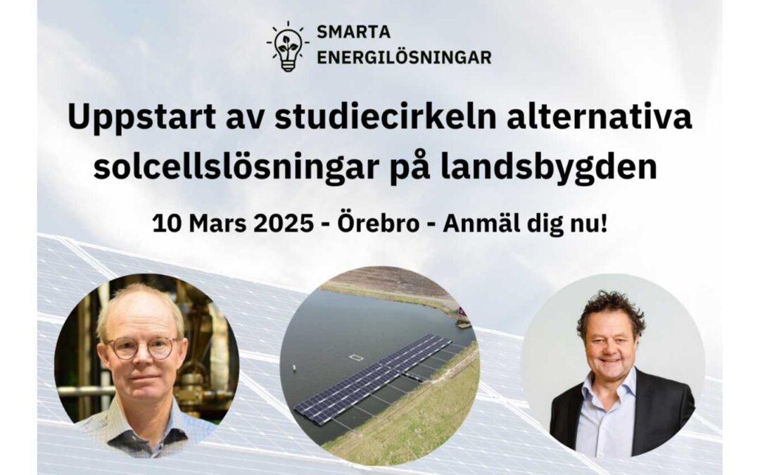 Studiecirkel om alternativa solcellslösningar på landsbygden