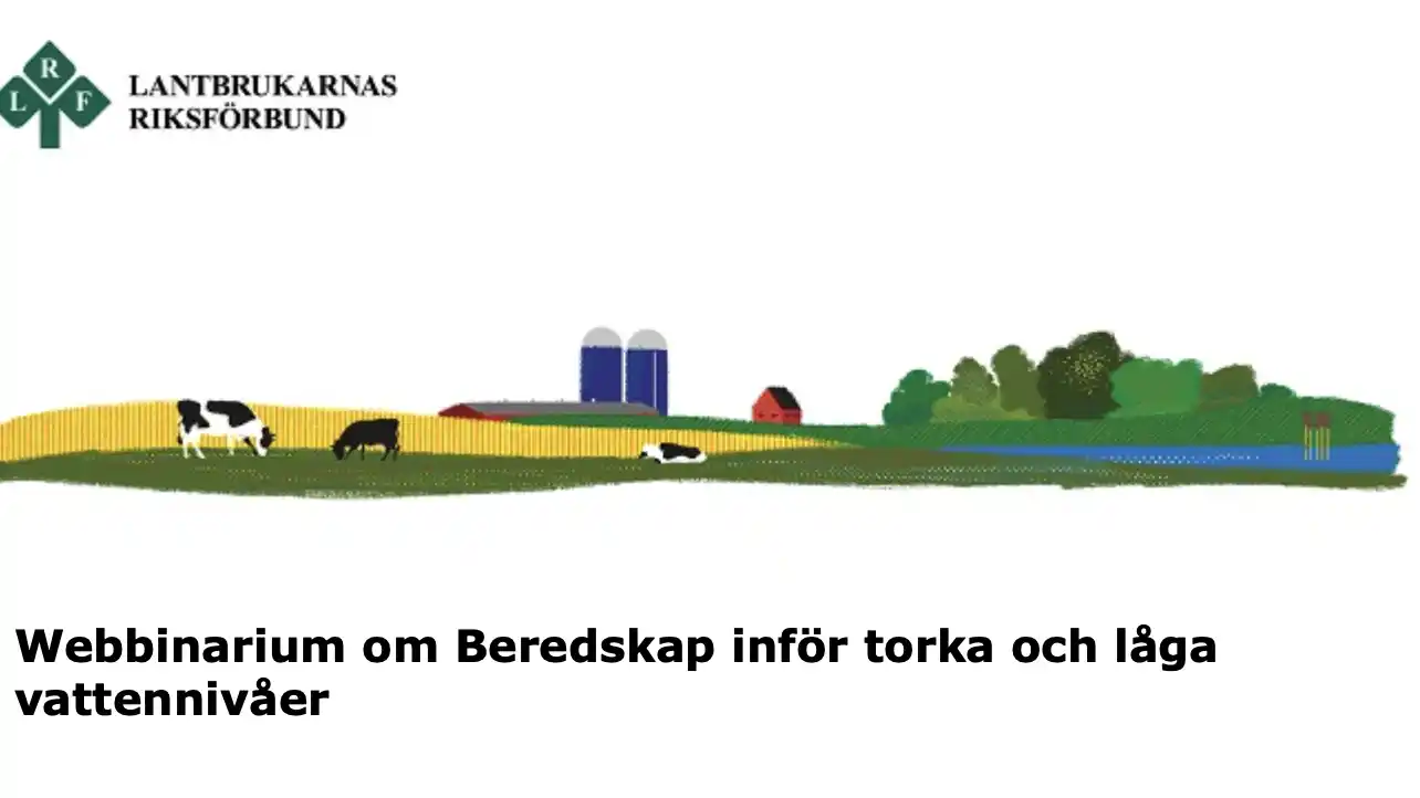 Webbinarium om Beredskap inför torka och låga vattennivåer