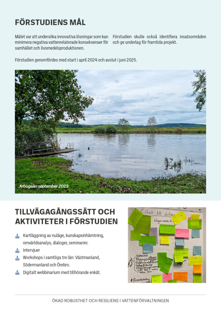 Ökad robusthet och resiliens i vattenförvaltningen, folder sid 2