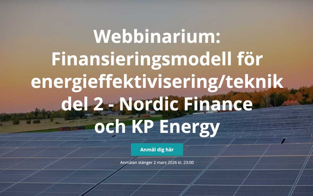 Finansieringsmodell för energieffektivisering/teknik